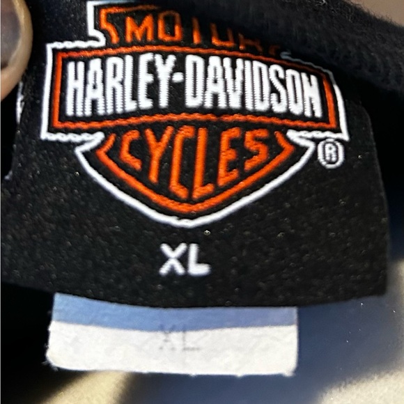 Harley-Davidson ladies studded v neck tank with side ruching and ties - Picture 3 of 3